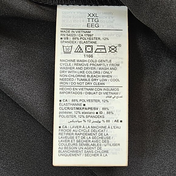 Old Navy Pants Womens XXL Black High Waist Wide Leg Stretch Quick Dry Front Slit - Picture 10 of 15